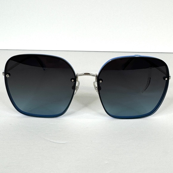 REBECCA MINKOFF Gloria 3/S Sunglasses NEW Blue Silver Square main image 9